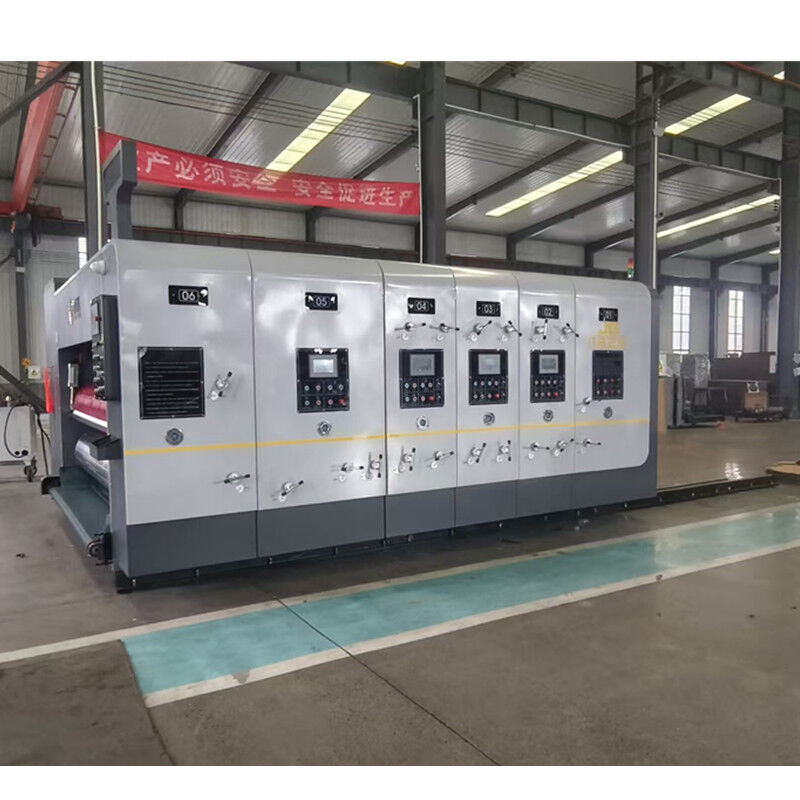 Corrugated Box Printing Machine with PLC Control 4 Color Flexo Print Die Cutter Slotter for Production of Various Board Sizes
